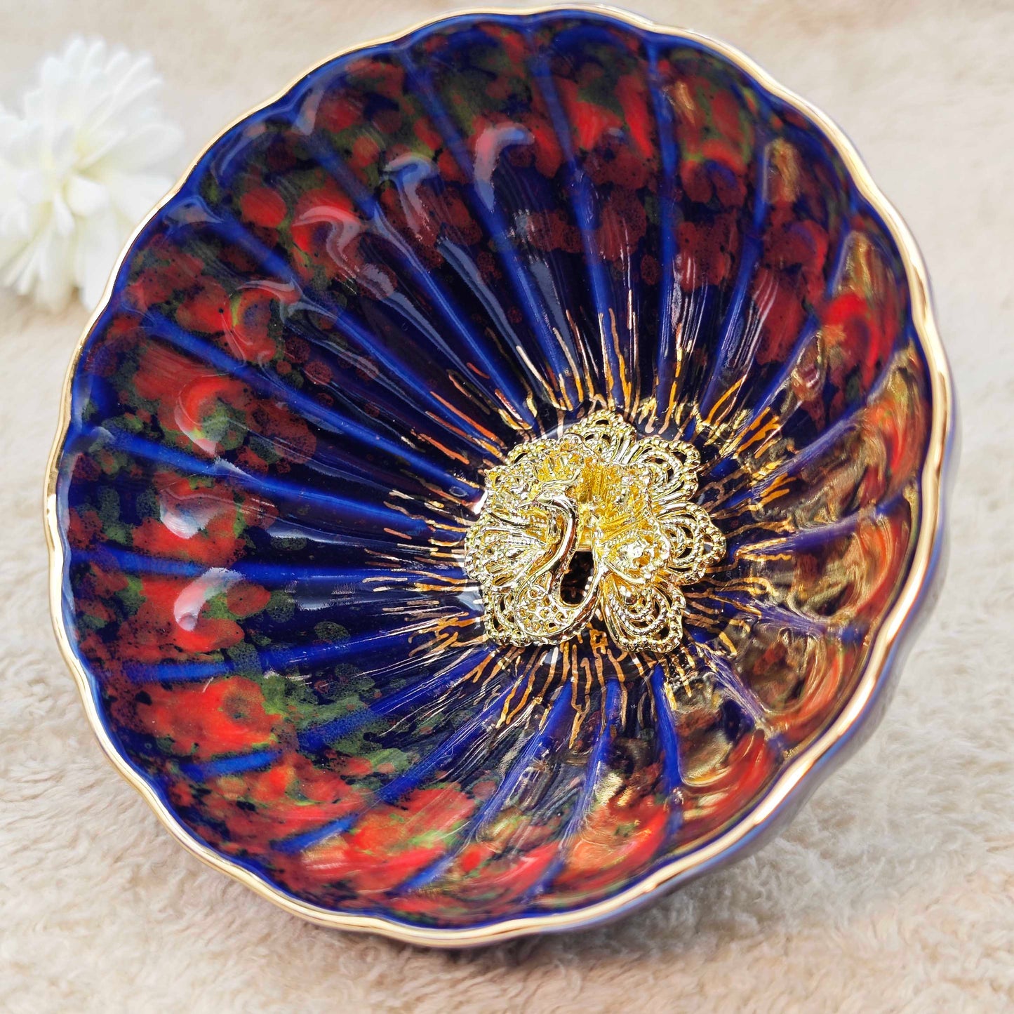 Colorful oil painting peacock cup/tea cup/Jianzhan/water cup/coffee cup.