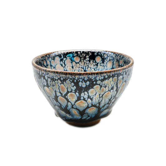 Large oil-drop dark blue/purple-gold Jianzhan tea cup/coffee cup/water cup.